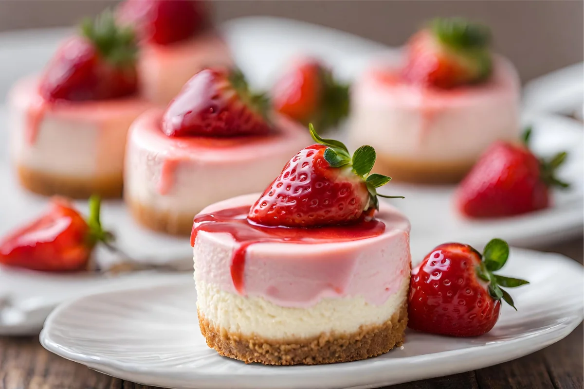 Mini Strawberry Cheesecakes